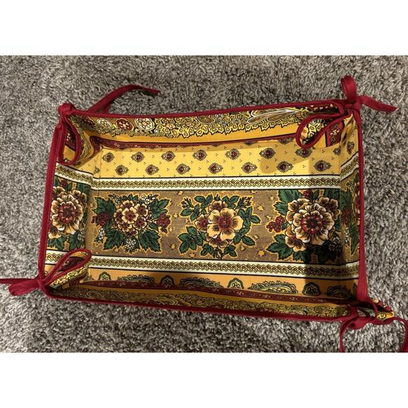 French square basket by Marat, Avignon, Provence, France 100% Cotton, 8" - Picture 1 of 10
